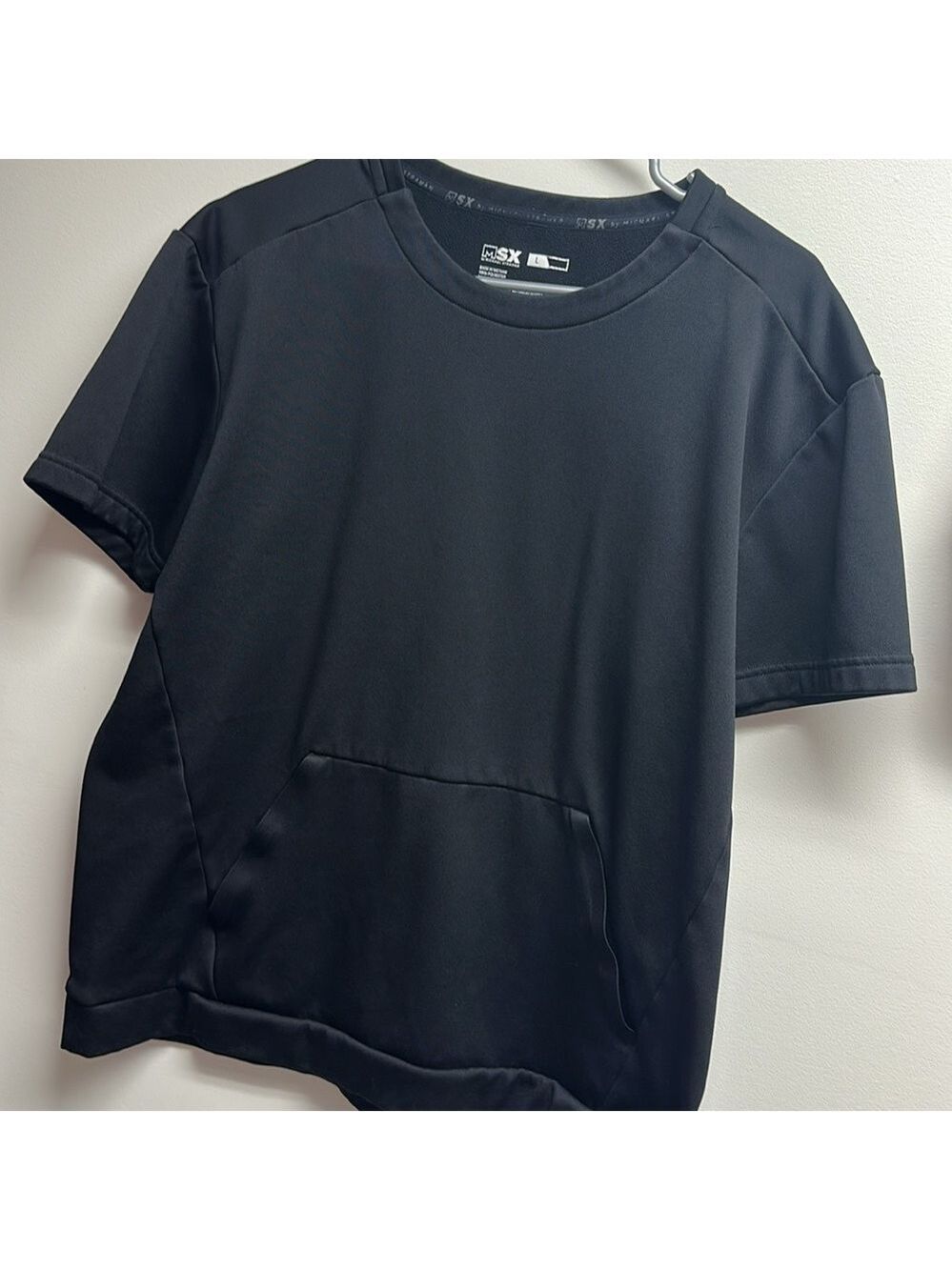 Fleece line short sleeve black size large
